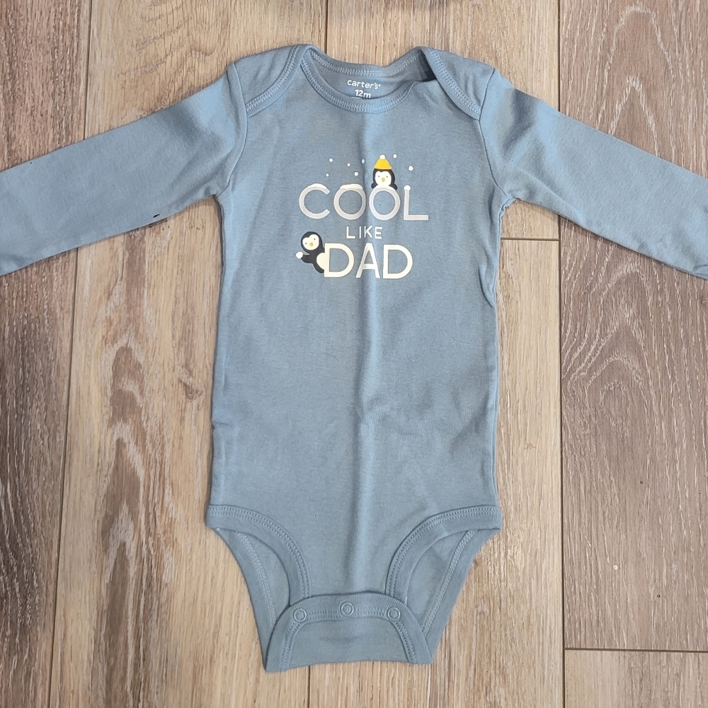 Carters 12 Month Long Sleeve Onesies - Picture 3 of 3